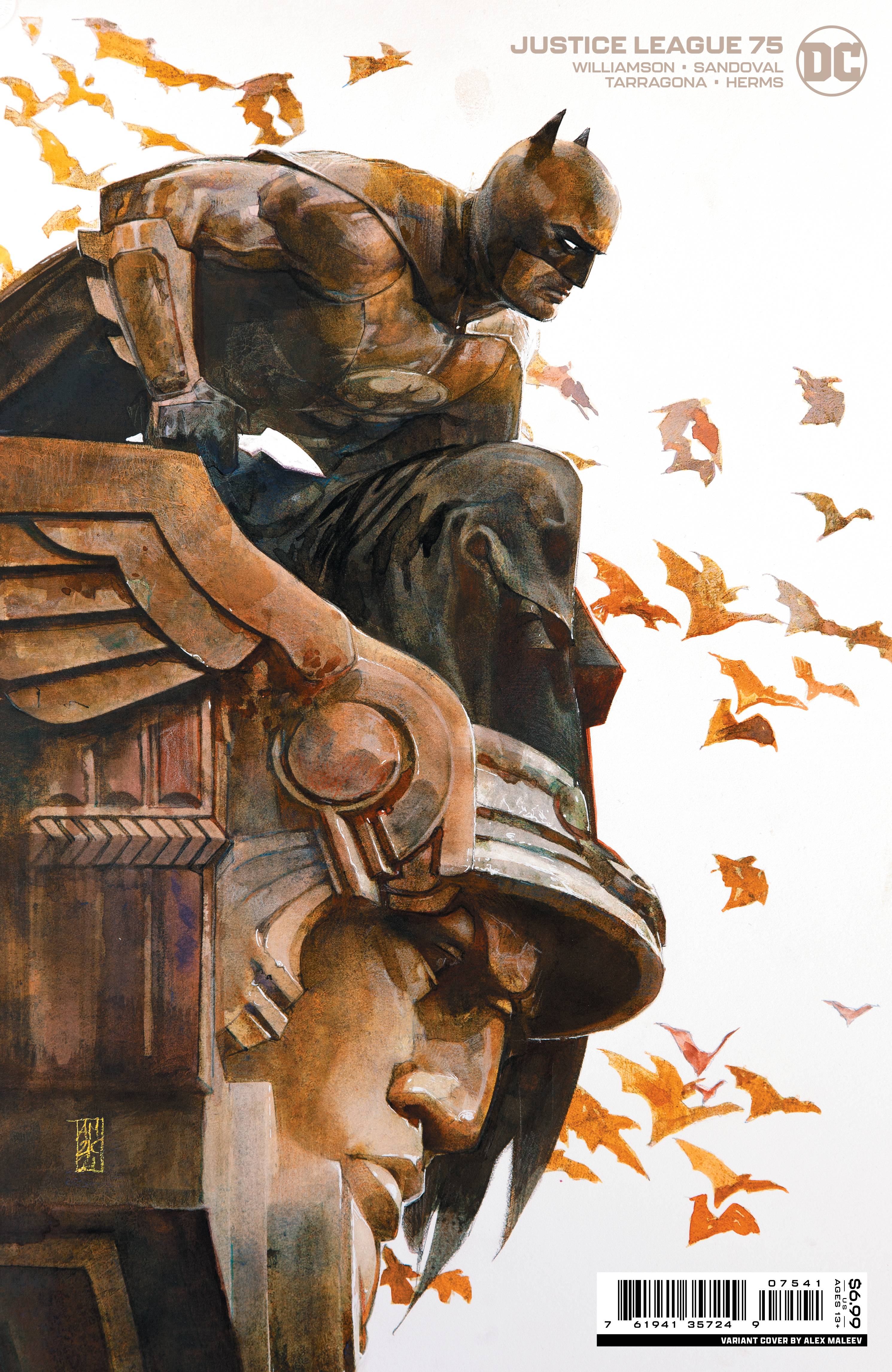 JUSTICE LEAGUE #75 CVR C MALEEV CARD STOCK VAR | Game Master's Emporium (The New GME)