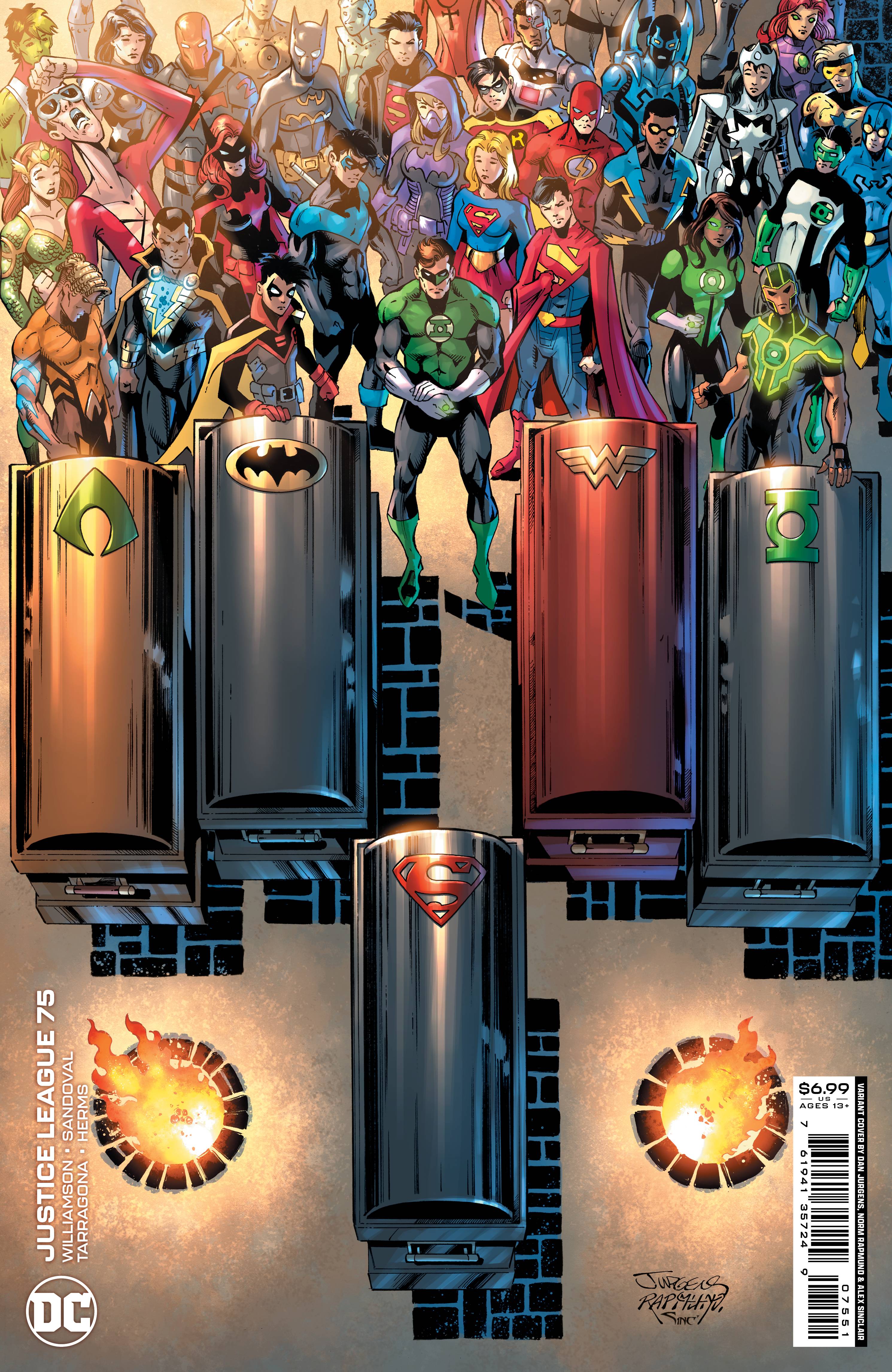 JUSTICE LEAGUE #75 CVR D JURGENS & RAPMUND CARD STOCK VAR | Game Master's Emporium (The New GME)