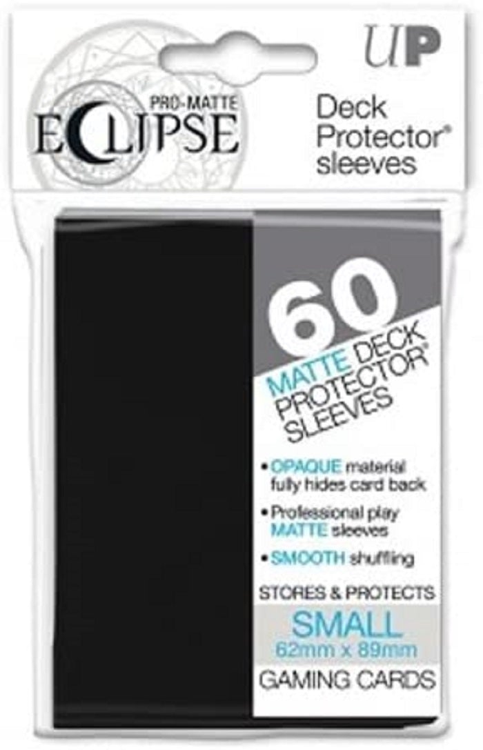 Eclipse Deck Protector Jet Black Matte Card Sleeves 60 Small Size | Game Master's Emporium (The New GME)