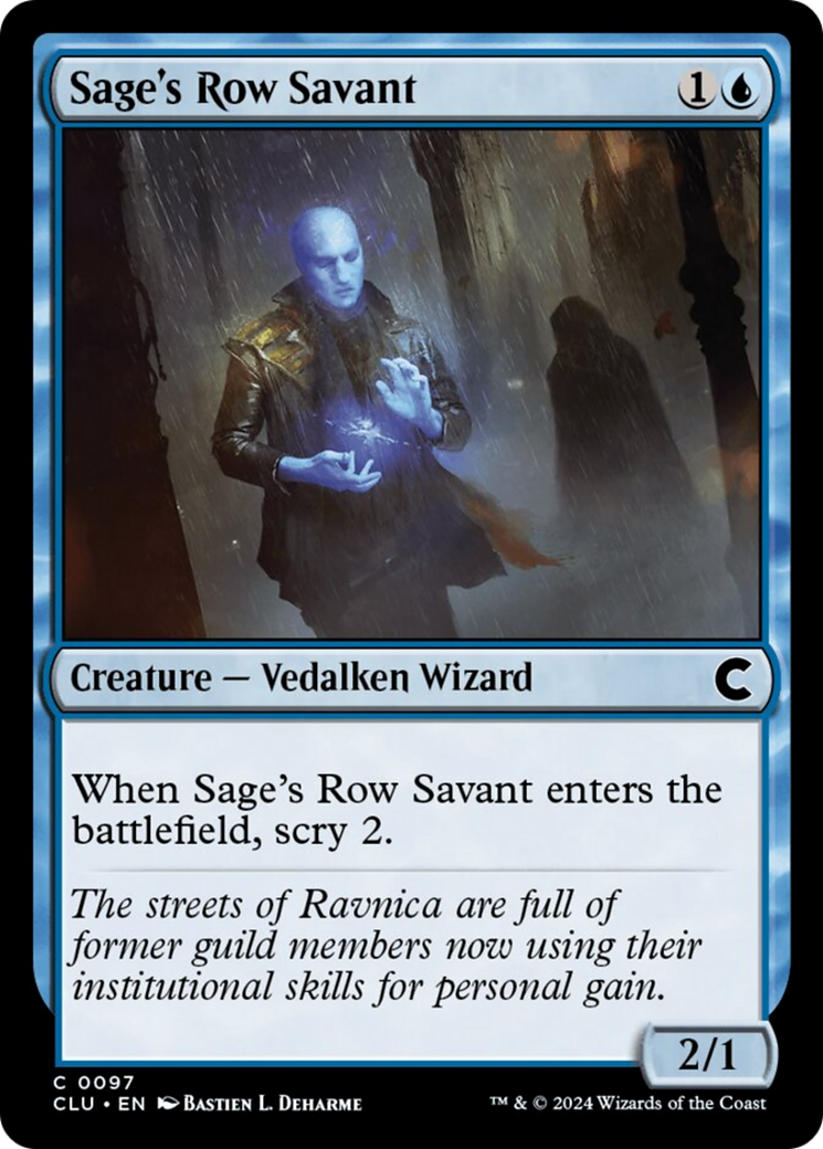 Sage's Row Savant [Ravnica: Clue Edition] | Game Master's Emporium (The New GME)