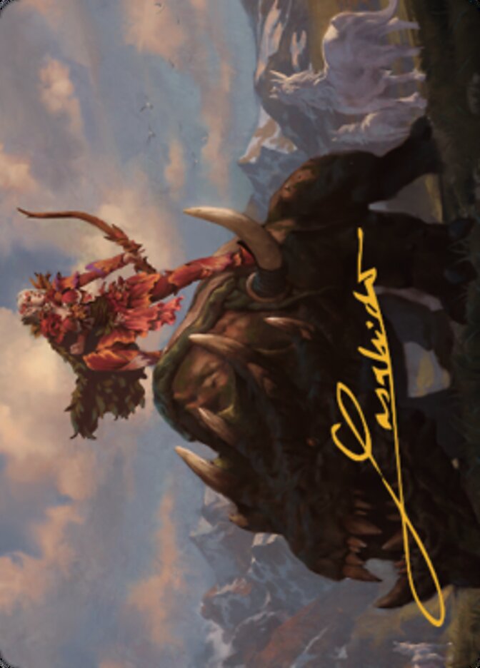 Meria's Outrider Art Card (Gold-Stamped Signature) [Dominaria United Art Series] | Game Master's Emporium (The New GME)
