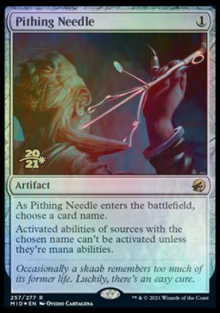 Pithing Needle [Innistrad: Midnight Hunt Prerelease Promos] | Game Master's Emporium (The New GME)