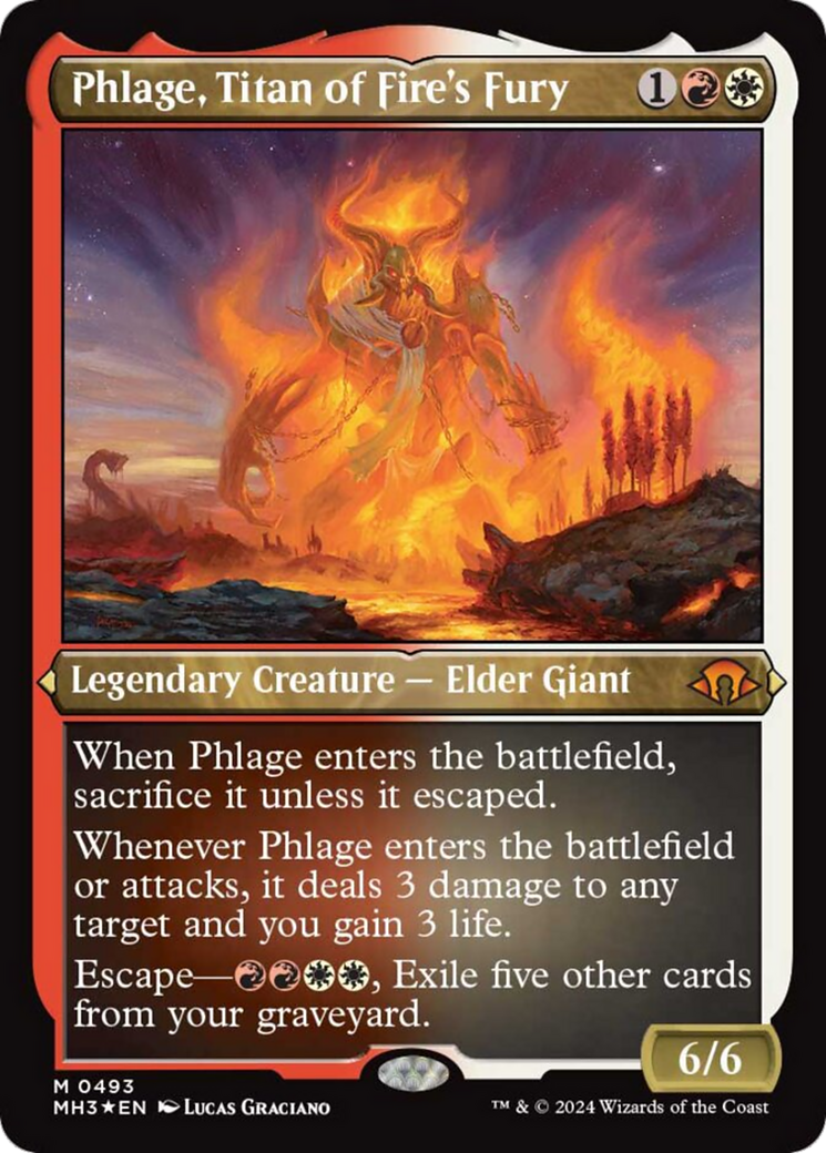 Phlage, Titan of Fire's Fury (Foil Etched) [Modern Horizons 3] | Game Master's Emporium (The New GME)
