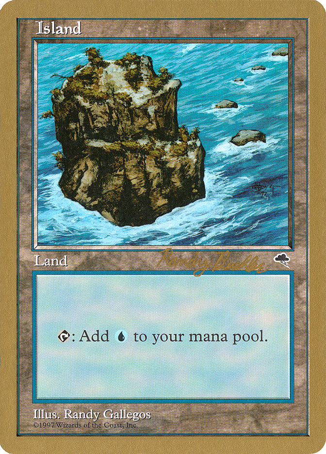 Island (rb335) (Randy Buehler) [World Championship Decks 1998] | Game Master's Emporium (The New GME)