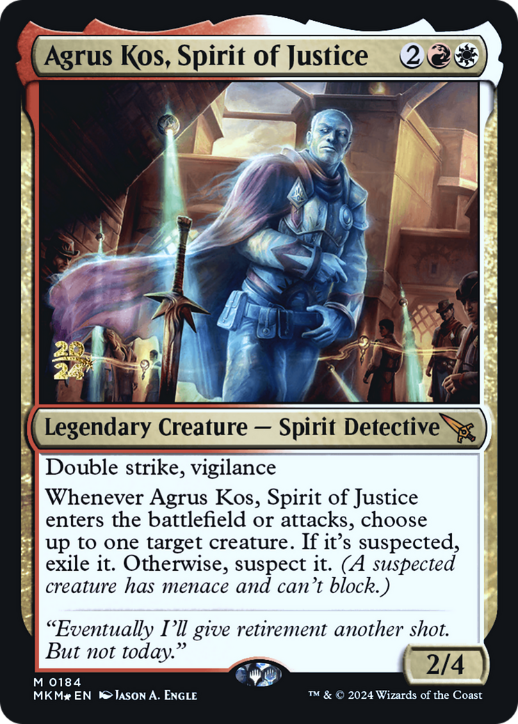 Agrus Kos, Spirit of Justice [Murders at Karlov Manor Prerelease Promos] | Game Master's Emporium (The New GME)