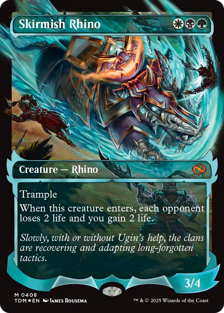 Skirmish Rhino (0408) (Showcase) [Tarkir: Dragonstorm] | Game Master's Emporium (The New GME)