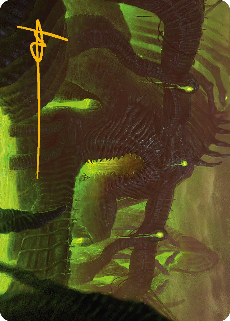 The Dross Pits Art Card (Gold-Stamped Signature) [Phyrexia: All Will Be One Art Series] | Game Master's Emporium (The New GME)