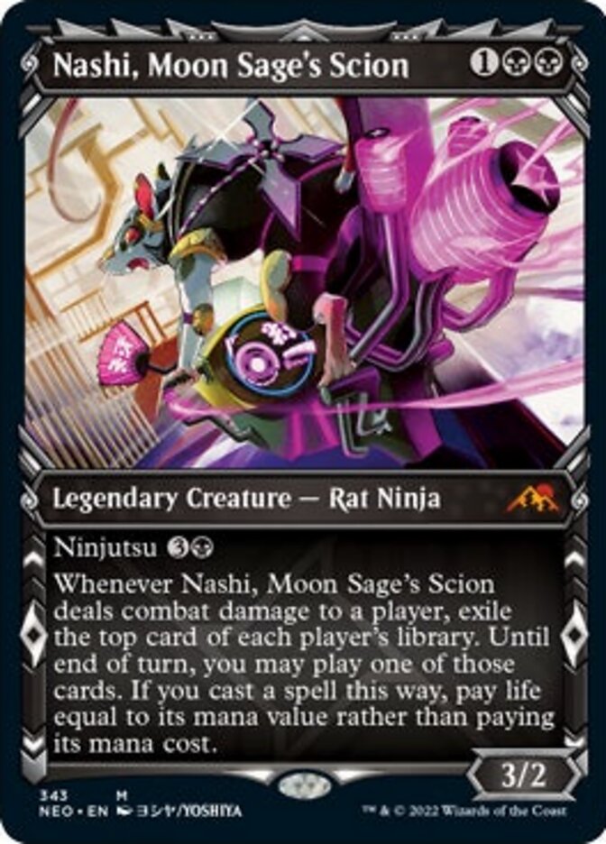 Nashi, Moon Sage's Scion (Showcase Ninja) [Kamigawa: Neon Dynasty] | Game Master's Emporium (The New GME)
