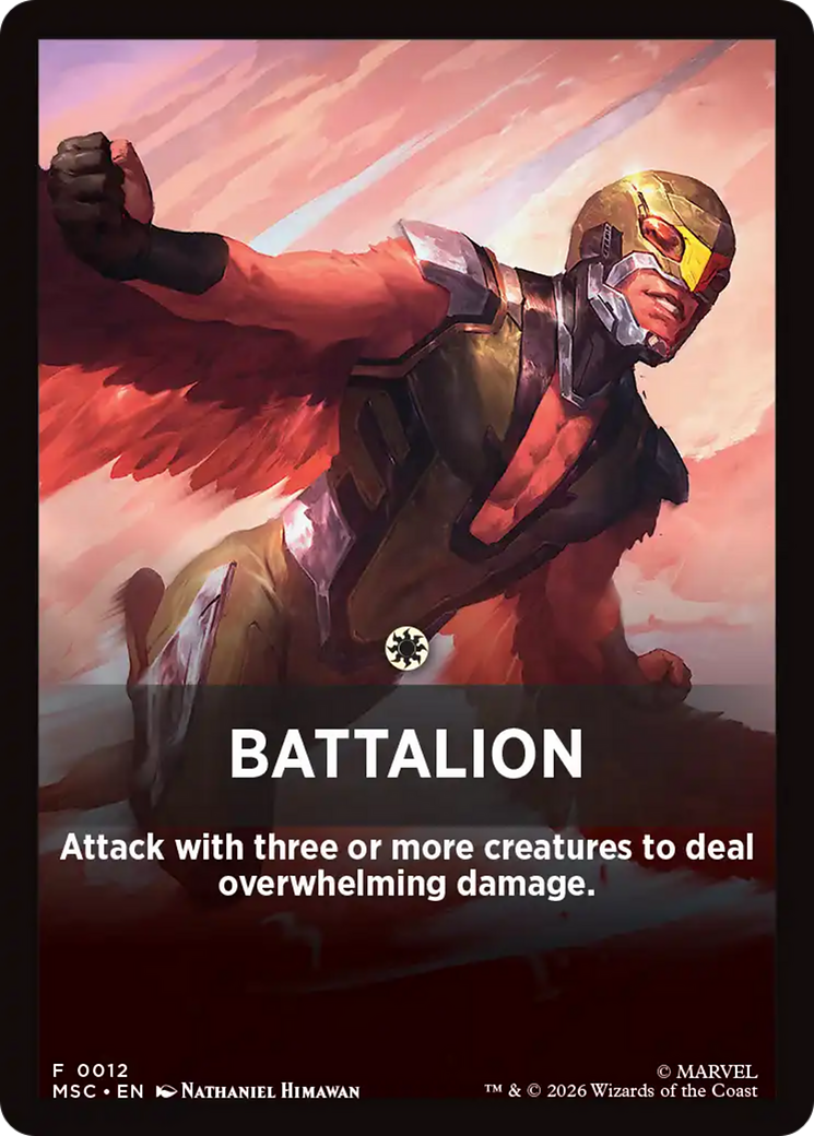 Battalion Theme Card [Marvel Super Heroes Commander] | Game Master's Emporium (The New GME)