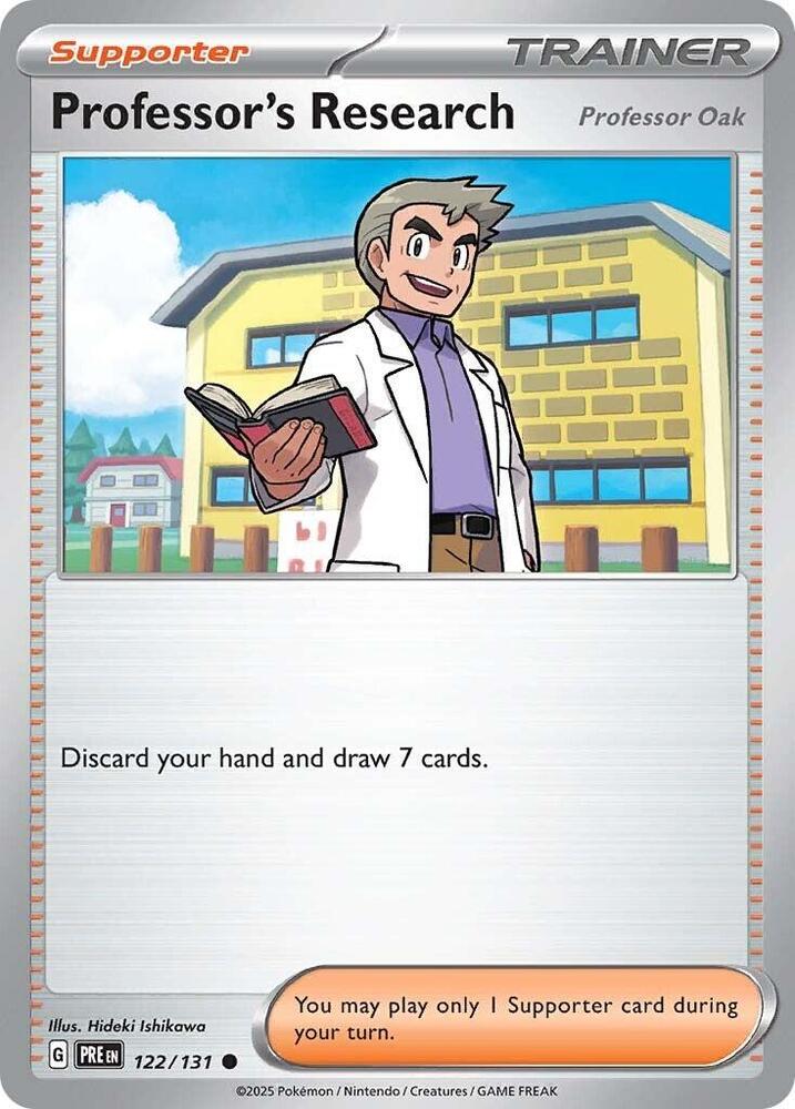 Professor's Research (122/131) [Professor Oak] [Scarlet & Violet: Prismatic Evolutions] | Game Master's Emporium (The New GME)