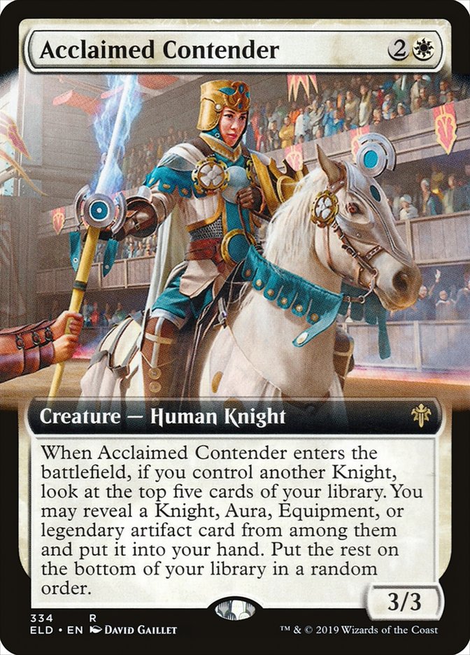 Acclaimed Contender (Extended Art) [Throne of Eldraine] | Game Master's Emporium (The New GME)