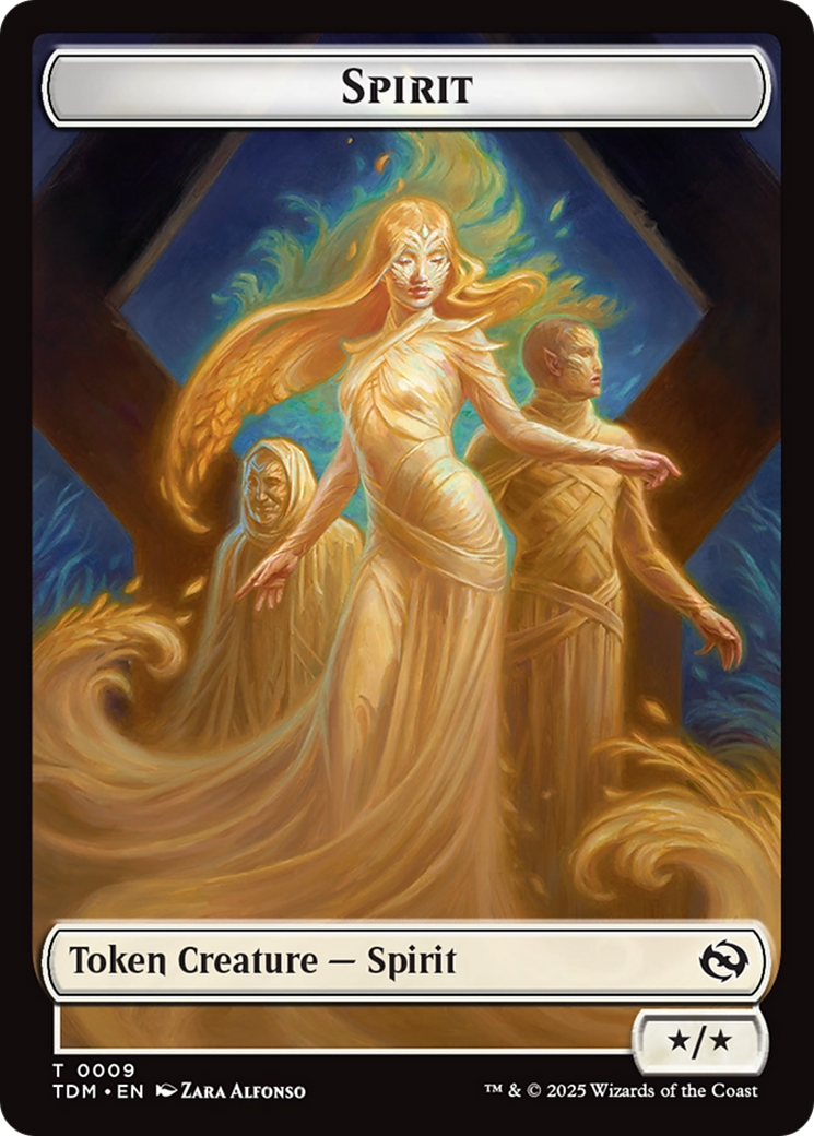 Spirit (0008) // Spirit (0009) Double-Sided Token [Tarkir: Dragonstorm Tokens] | Game Master's Emporium (The New GME)