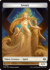 Spirit (0008) // Spirit (0009) Double-Sided Token [Tarkir: Dragonstorm Tokens] | Game Master's Emporium (The New GME)