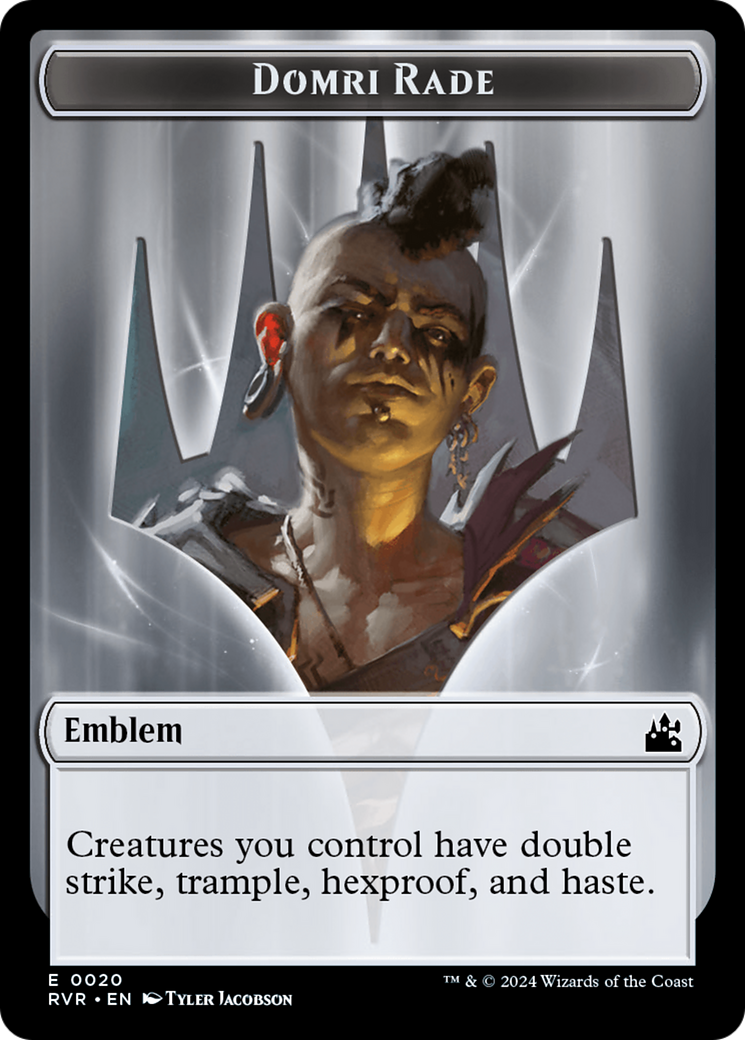 Bird // Emblem - Domri Rade Double-Sided Token [Ravnica Remastered Tokens] | Game Master's Emporium (The New GME)