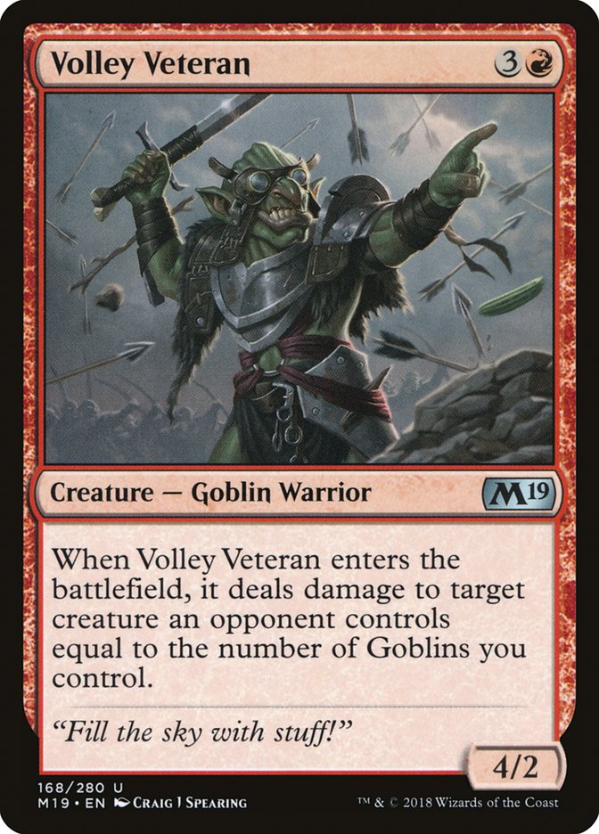 Volley Veteran [Core Set 2019] | Game Master's Emporium (The New GME)