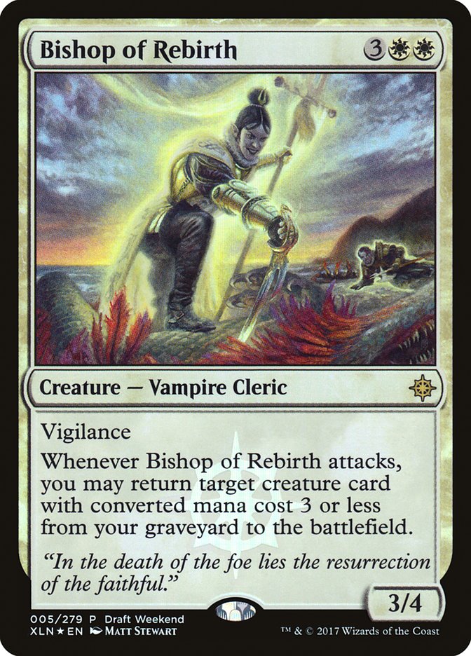 Bishop of Rebirth (Draft Weekend) [Ixalan Promos] | Game Master's Emporium (The New GME)