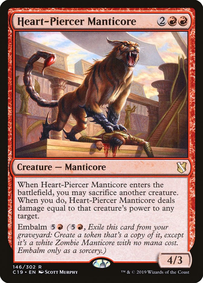 Heart-Piercer Manticore [Commander 2019] | Game Master's Emporium (The New GME)