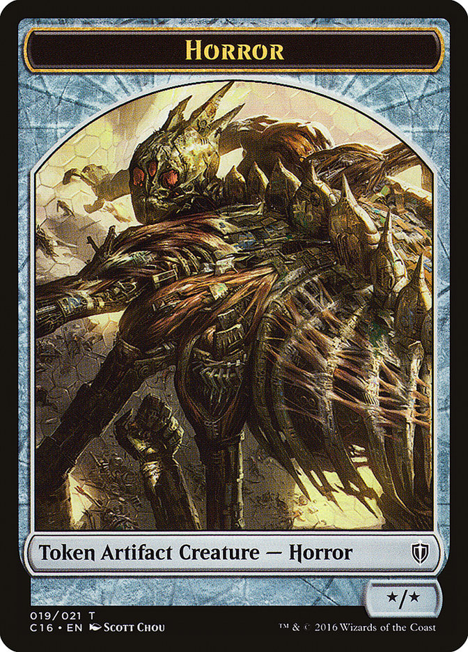 Horror // Thopter Double-Sided Token [Commander 2016 Tokens] | Game Master's Emporium (The New GME)