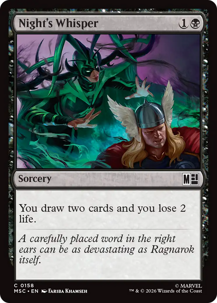 Night's Whisper (Surge Foil) [Marvel Super Heroes Commander] | Game Master's Emporium (The New GME)