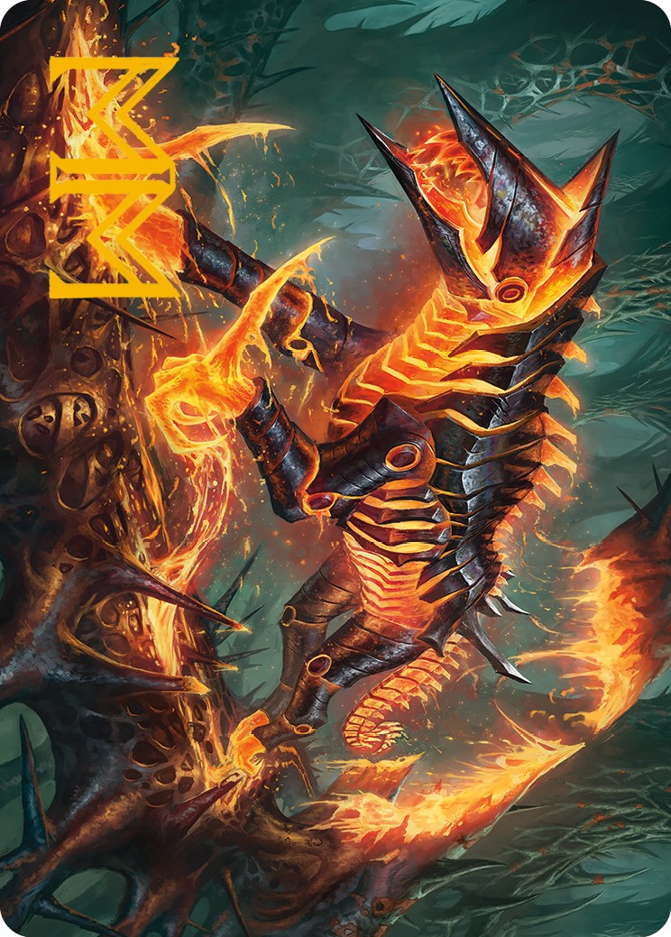 Kuldotha Cackler Art Card (Gold-Stamped Signature) [Phyrexia: All Will Be One Art Series] | Game Master's Emporium (The New GME)