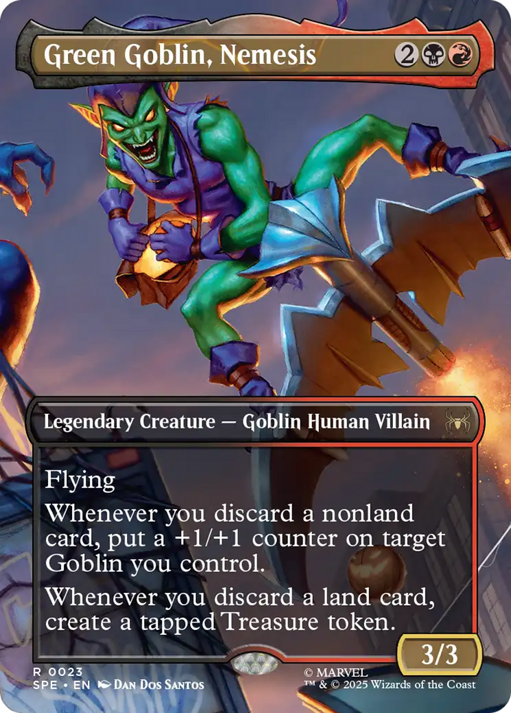 Green Goblin, Nemesis (Borderless) [Marvel's Spider-Man: Eternal-Legal] | Game Master's Emporium (The New GME)