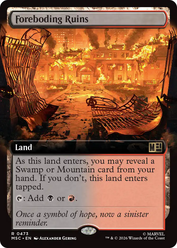 Foreboding Ruins (Extended Art) [Marvel Super Heroes Commander] | Game Master's Emporium (The New GME)