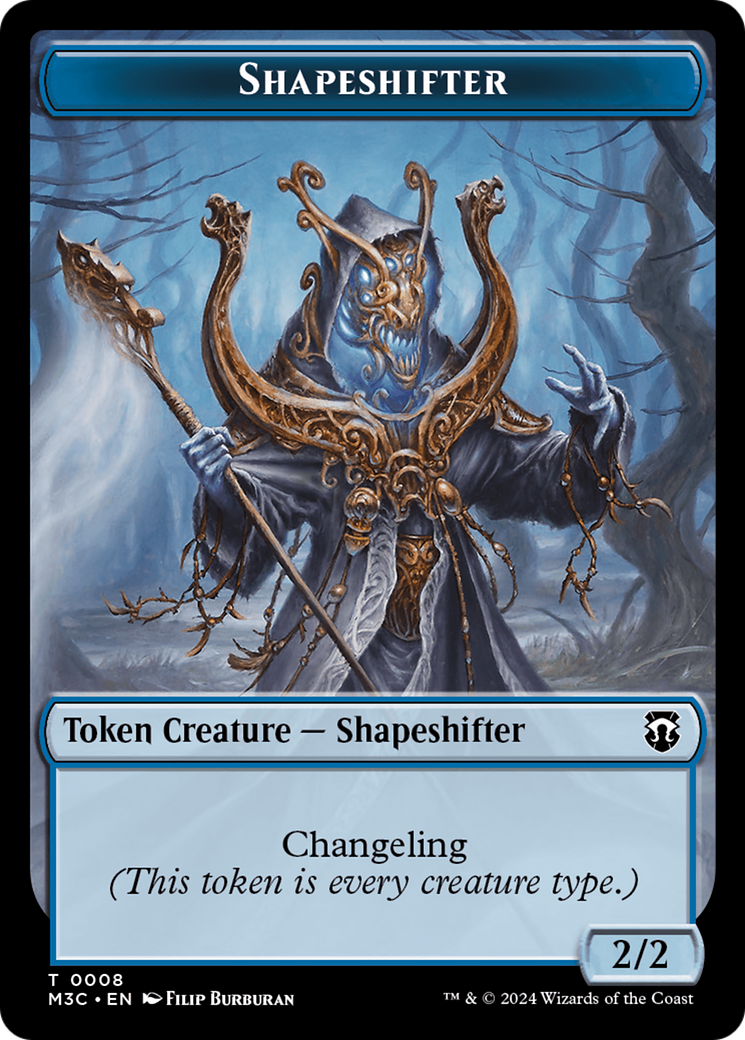 Dragon // Shapeshifter (0008) Double-Sided Token [Modern Horizons 3 Commander Tokens] | Game Master's Emporium (The New GME)