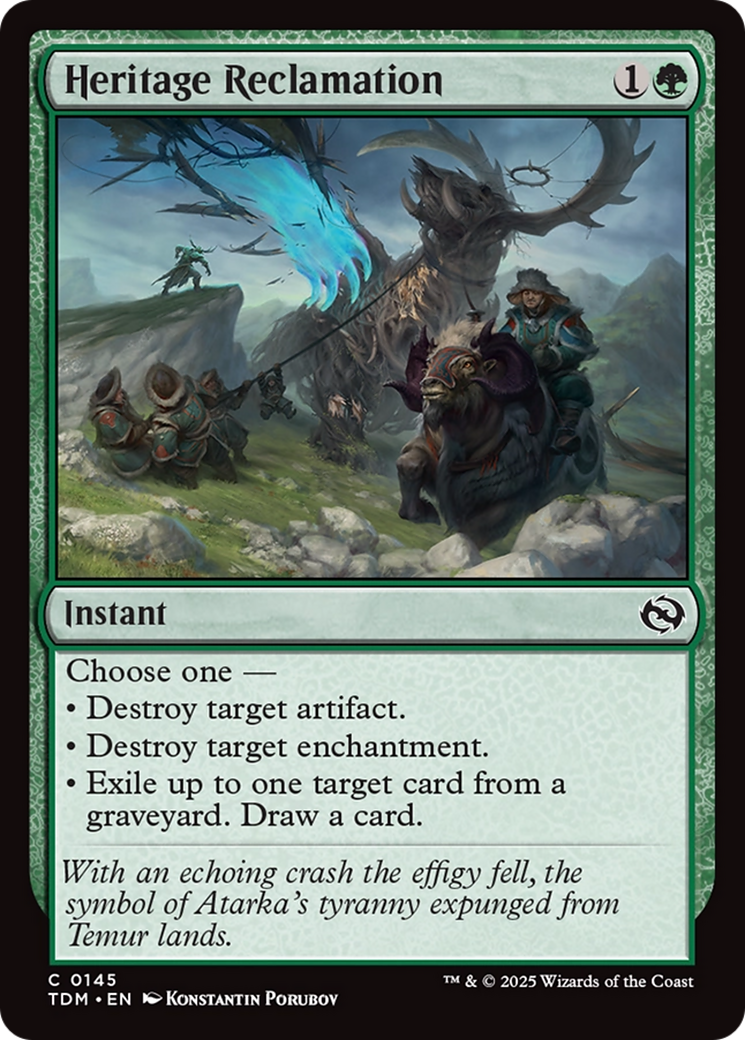Heritage Reclamation [Tarkir: Dragonstorm] | Game Master's Emporium (The New GME)