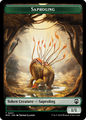 Garruk, Apex Predator Emblem // Saproling Double-Sided Token [Modern Horizons 3 Commander Tokens] | Game Master's Emporium (The New GME)
