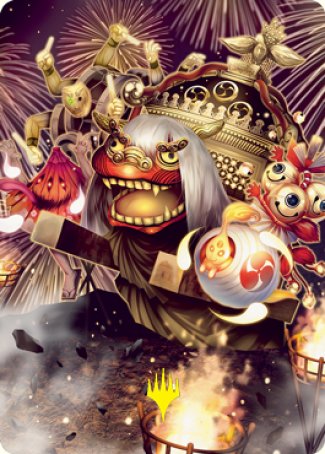 March of Reckless Joy Art Card (Gold-Stamped Signature) [Kamigawa: Neon Dynasty Art Series] | Game Master's Emporium (The New GME)