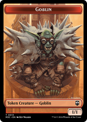 Tarmogoyf (Ripple Foil) // Goblin Double-Sided Token [Modern Horizons 3 Commander Tokens] | Game Master's Emporium (The New GME)