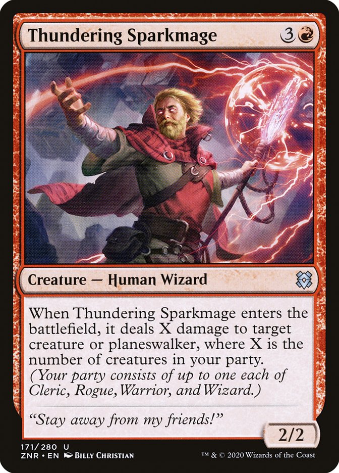 Thundering Sparkmage [Zendikar Rising] | Game Master's Emporium (The New GME)