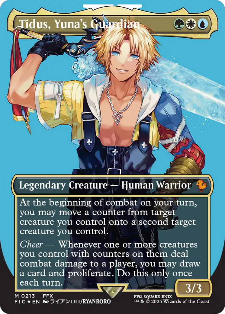 Tidus, Yuna's Guardian (Borderless) (Surge Foil) [FINAL FANTASY Commander] | Game Master's Emporium (The New GME)