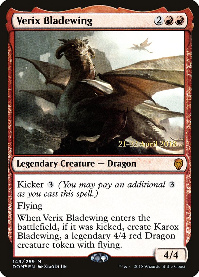Verix Bladewing [Dominaria Prerelease Promos] | Game Master's Emporium (The New GME)