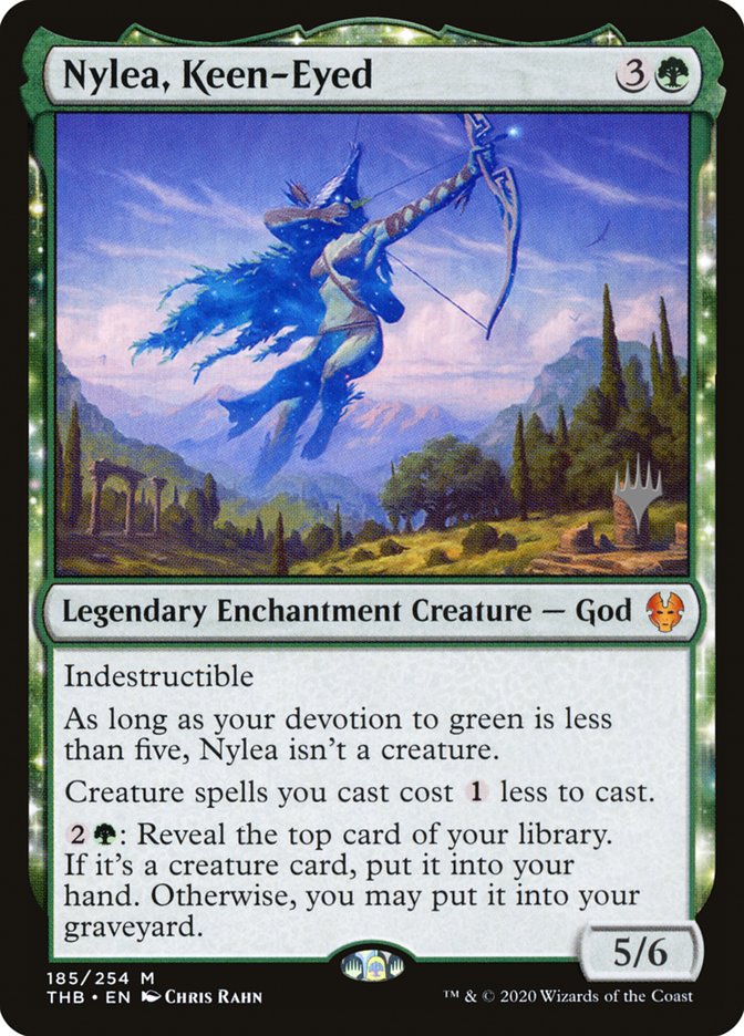 Nylea, Keen-Eyed (Promo Pack) [Theros Beyond Death Promos] | Game Master's Emporium (The New GME)