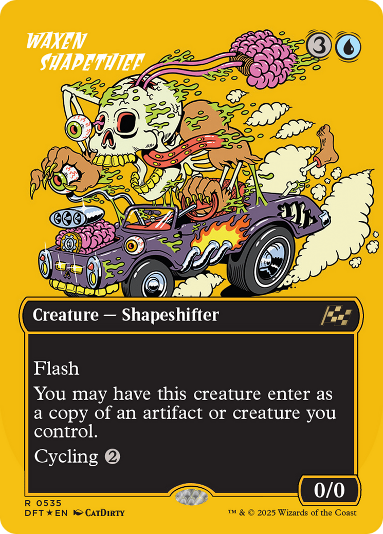 Waxen Shapethief (Borderless) (First-Place Foil) [Aetherdrift] | Game Master's Emporium (The New GME)