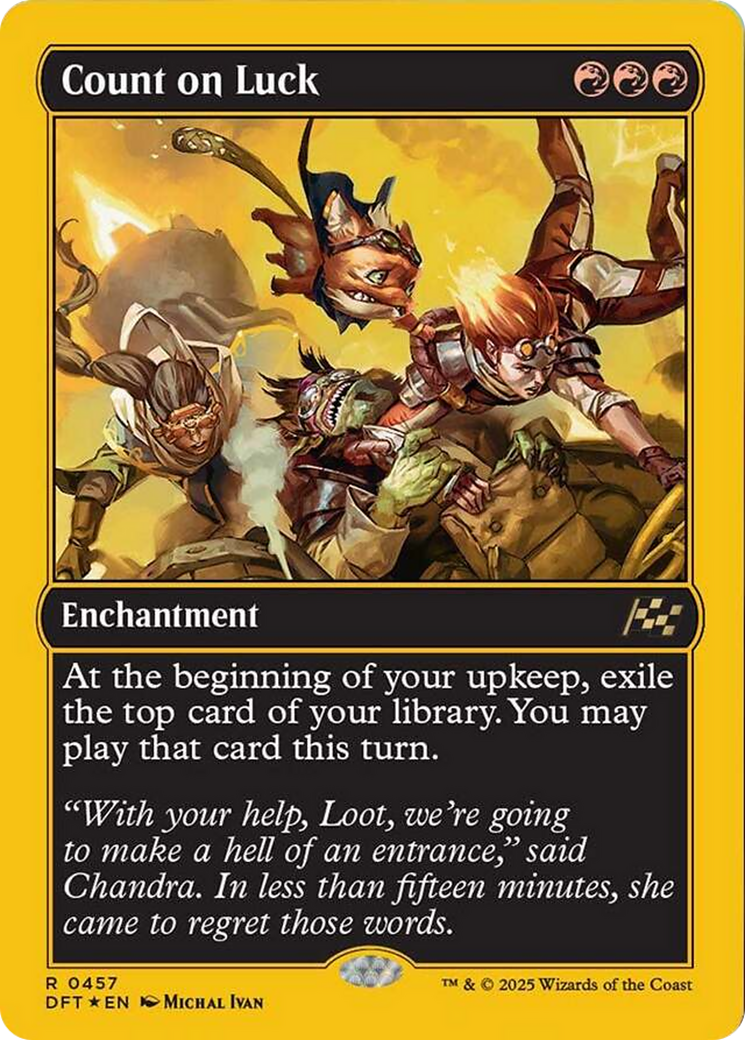 Count on Luck (First-Place Foil) [Aetherdrift] | Game Master's Emporium (The New GME)
