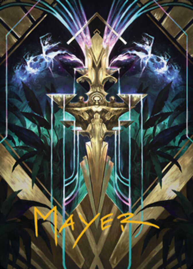Halo Fountain Art Card (Gold-Stamped Signature) [Streets of New Capenna Art Series] | Game Master's Emporium (The New GME)