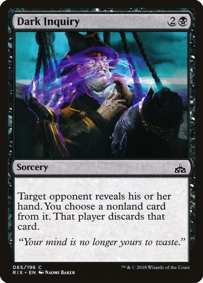 Dark Inquiry [Rivals of Ixalan] | Game Master's Emporium (The New GME)