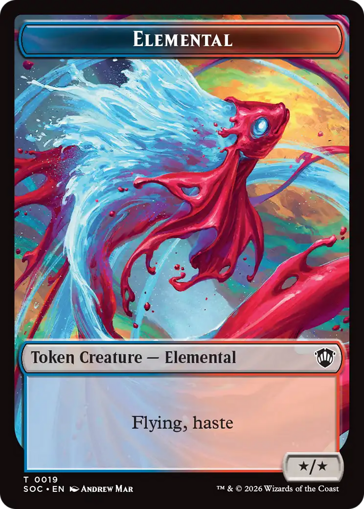 Elemental (0019) // Copy Double-Sided Token [Secrets of Strixhaven Commander Tokens] | Game Master's Emporium (The New GME)
