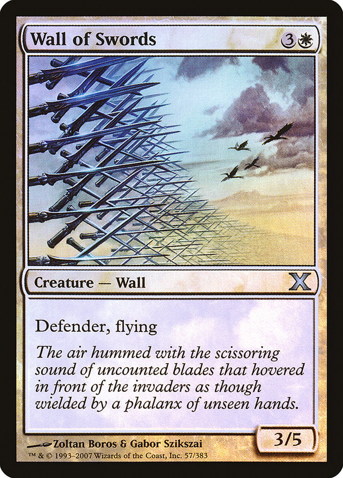 Wall of Swords (Premium Foil) [Tenth Edition] | Game Master's Emporium (The New GME)