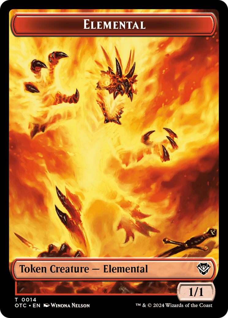 Bird Illusion // Elemental (0014) Double-Sided Token [Outlaws of Thunder Junction Commander Tokens] | Game Master's Emporium (The New GME)