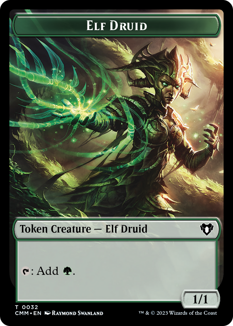 Elf Druid Token [Commander Masters Tokens] | Game Master's Emporium (The New GME)