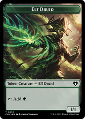 Elemental (0024) // Elf Druid Double-Sided Token [Commander Masters Tokens] | Game Master's Emporium (The New GME)