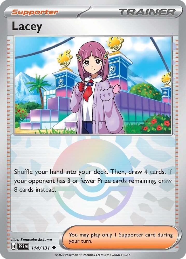 Lacey (114/131) (Poke Ball Pattern) [Scarlet & Violet: Prismatic Evolutions] | Game Master's Emporium (The New GME)