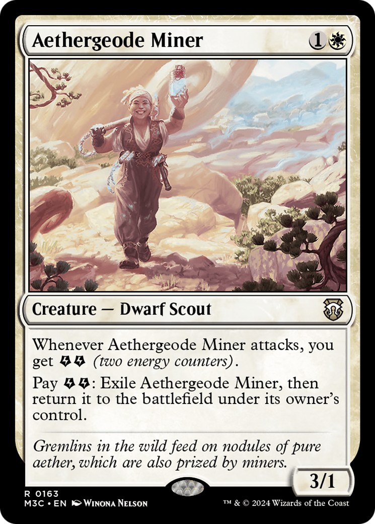 Aethergeode Miner (Ripple Foil) [Modern Horizons 3 Commander] | Game Master's Emporium (The New GME)