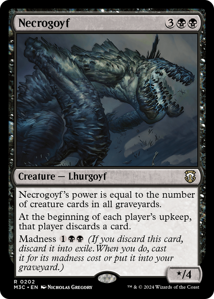 Necrogoyf (Ripple Foil) [Modern Horizons 3 Commander] | Game Master's Emporium (The New GME)