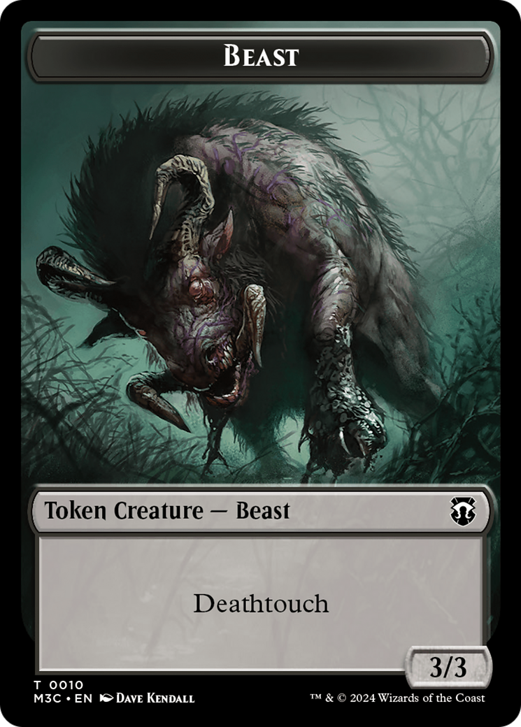 Beast (0010) // Shapeshifter (0008) Double-Sided Token [Modern Horizons 3 Commander Tokens] | Game Master's Emporium (The New GME)