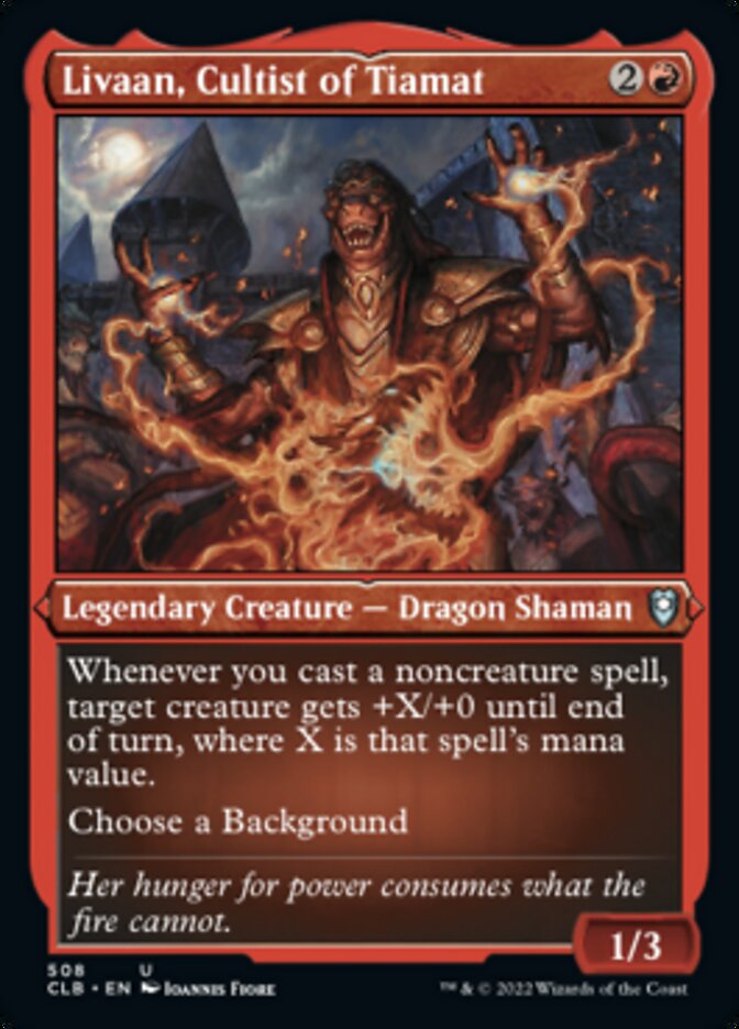 Livaan, Cultist of Tiamat (Foil Etched) [Commander Legends: Battle for Baldur's Gate] | Game Master's Emporium (The New GME)