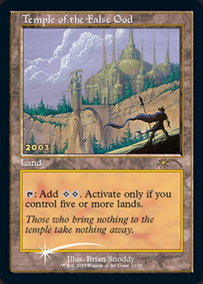 Temple of the False God [30th Anniversary Promos] | Game Master's Emporium (The New GME)